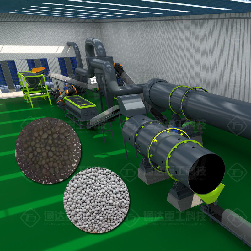 Odpady rolnicze Grzyby 1000-1500 kg/h Powłoka nawozów organicznych Linia produkcyjna